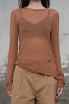 INTO THE EAST 25 Spring/Summer Printed Embroidered Slim-Fit Cardigan ITE-E1DGSS017TN20KT-JT Caramel (E1DGSS045WT20TP)